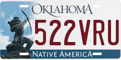 OK license plate 522VRU