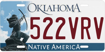 OK license plate 522VRV