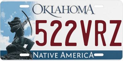 OK license plate 522VRZ