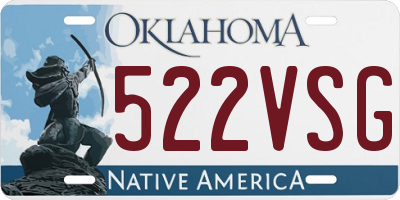OK license plate 522VSG