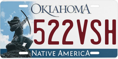 OK license plate 522VSH