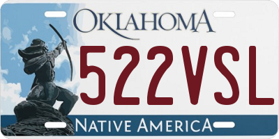 OK license plate 522VSL