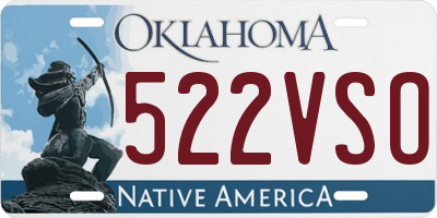 OK license plate 522VSO