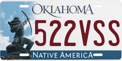 OK license plate 522VSS