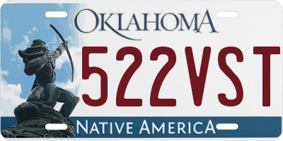 OK license plate 522VST