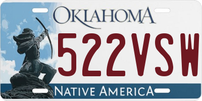 OK license plate 522VSW