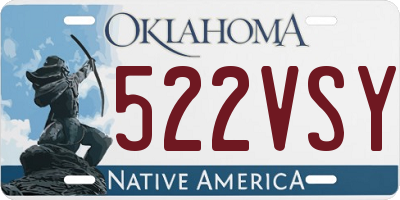 OK license plate 522VSY