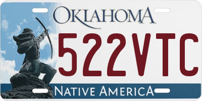 OK license plate 522VTC
