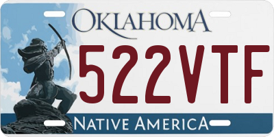 OK license plate 522VTF