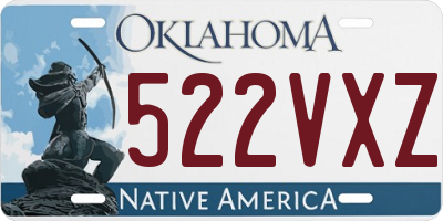 OK license plate 522VXZ