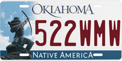 OK license plate 522WMW