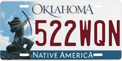 OK license plate 522WQN