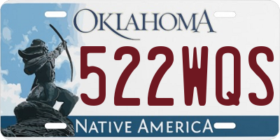 OK license plate 522WQS