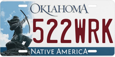 OK license plate 522WRK