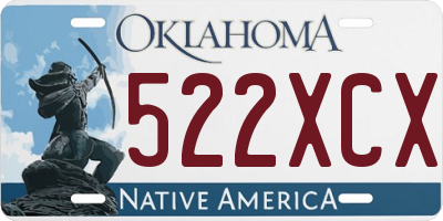 OK license plate 522XCX
