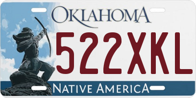 OK license plate 522XKL