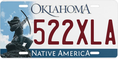 OK license plate 522XLA