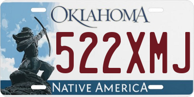 OK license plate 522XMJ