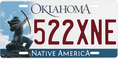 OK license plate 522XNE