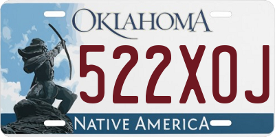 OK license plate 522XOJ