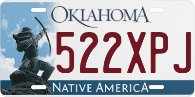OK license plate 522XPJ