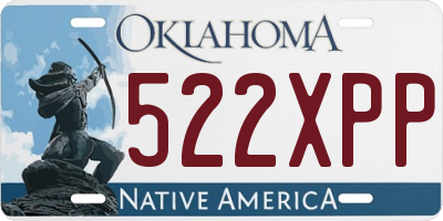OK license plate 522XPP