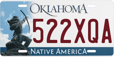 OK license plate 522XQA