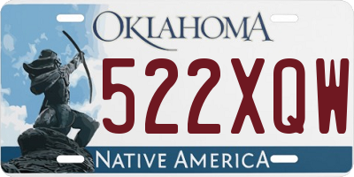 OK license plate 522XQW