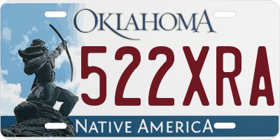 OK license plate 522XRA