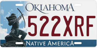 OK license plate 522XRF