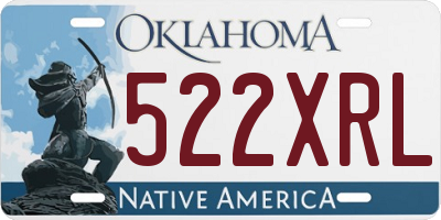 OK license plate 522XRL