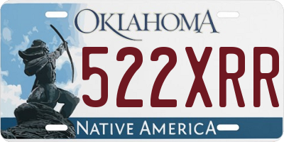 OK license plate 522XRR
