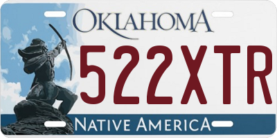 OK license plate 522XTR