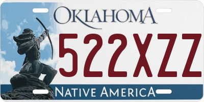 OK license plate 522XZZ