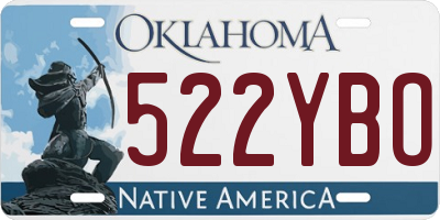 OK license plate 522YBO