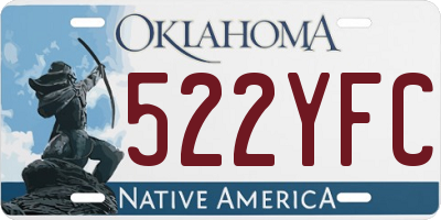 OK license plate 522YFC