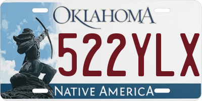OK license plate 522YLX