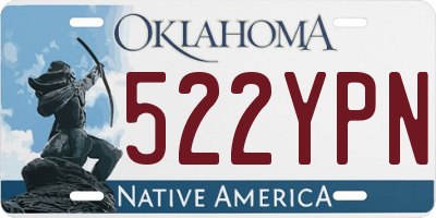 OK license plate 522YPN