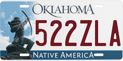 OK license plate 522ZLA