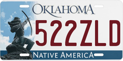 OK license plate 522ZLD