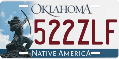OK license plate 522ZLF