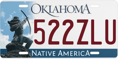 OK license plate 522ZLU