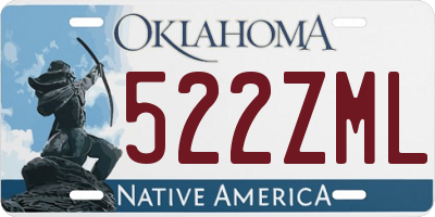 OK license plate 522ZML