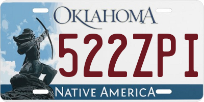 OK license plate 522ZPI