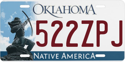 OK license plate 522ZPJ