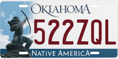 OK license plate 522ZQL