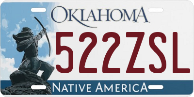 OK license plate 522ZSL