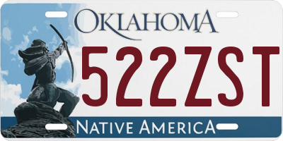 OK license plate 522ZST