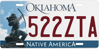 OK license plate 522ZTA
