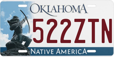 OK license plate 522ZTN